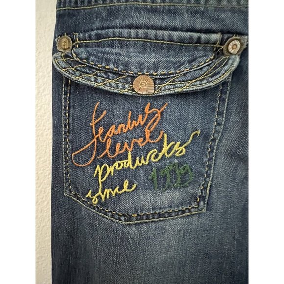 Akademiks Girls Juniors Jeans Size 16 VINTAGE Y2K Embroidered Flaps Straight - Picture 5 of 10
